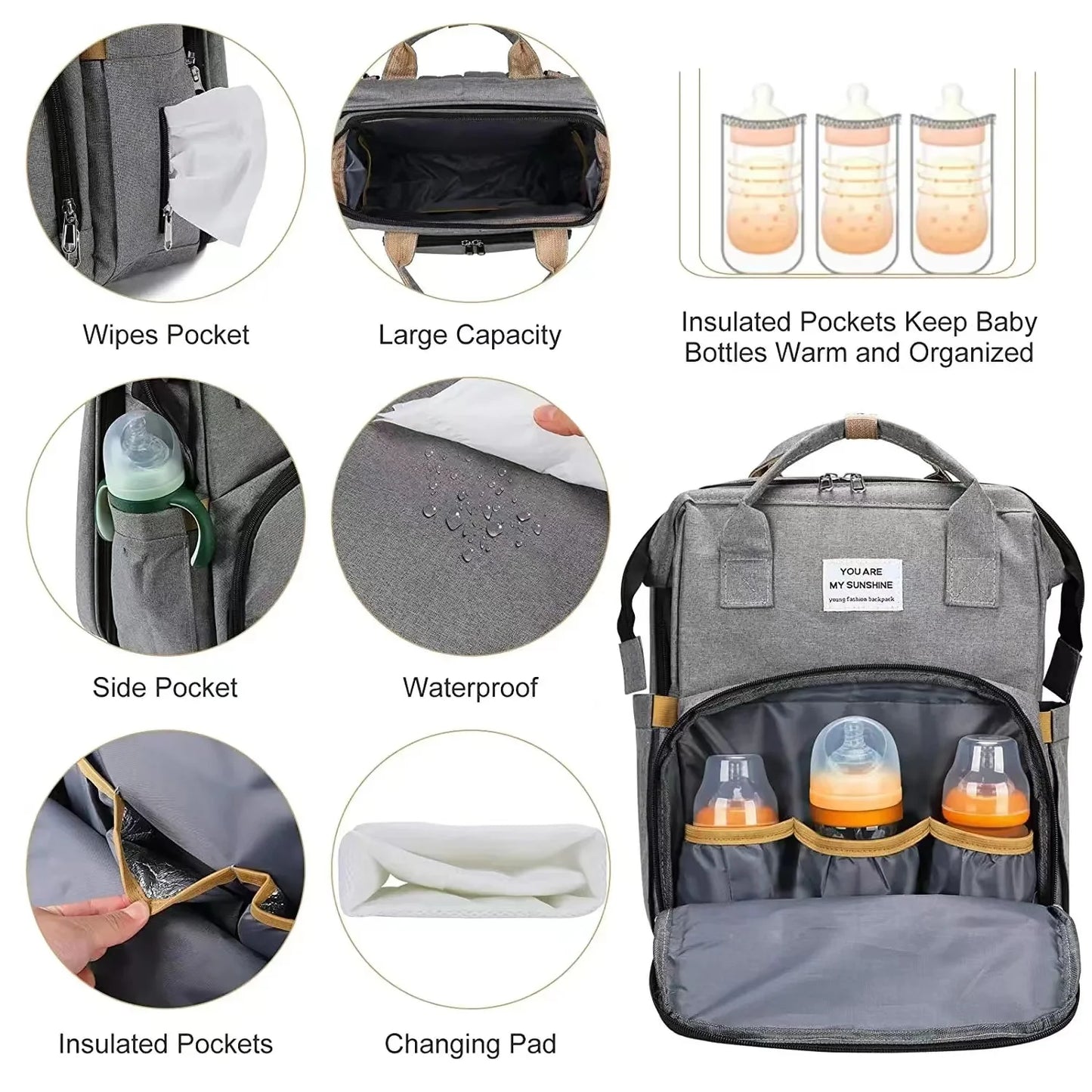 Transformable Diaper Bag Backpack