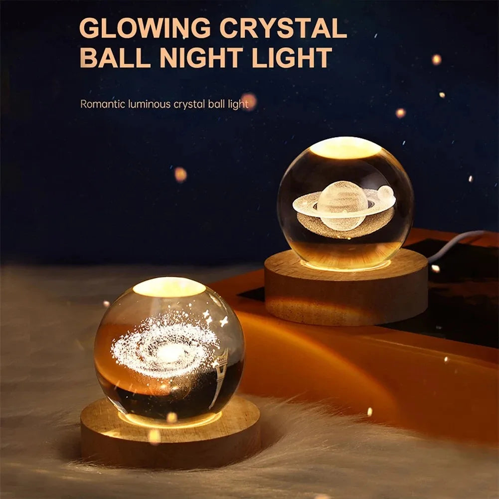 Galaxy Globe: Crystal Night Light