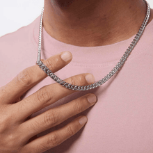 Silver Cuban Style Necklace for Him
