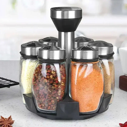 Rotating Spice Jar Organizer Rack