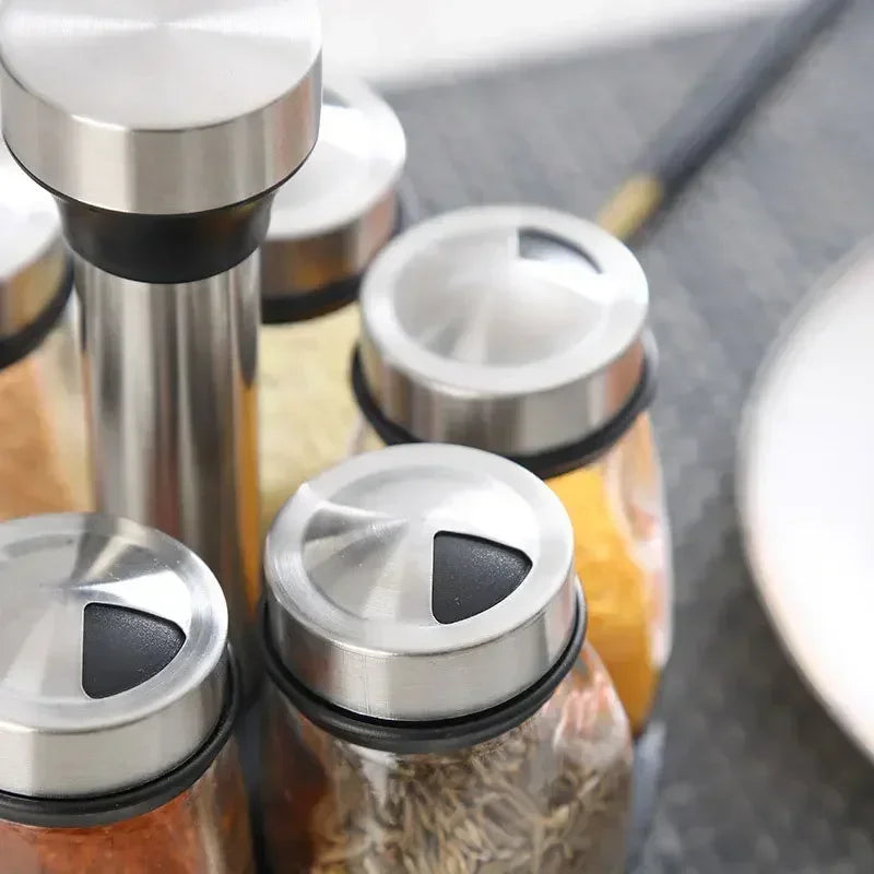 Rotating Spice Jar Organizer Rack